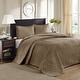 preview thumbnail 52 of 107, Madison Park Mansfield Reversible Oversized 3-piece Solid Texture Bedspread Quilt Set with Matching Shams