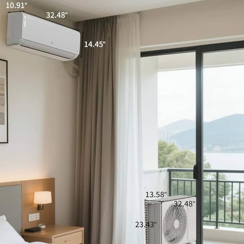 24000 Btus Mini Split Air Conditioner AC & Heat Pump for Rooms Up to 1550 Sq.Ft.