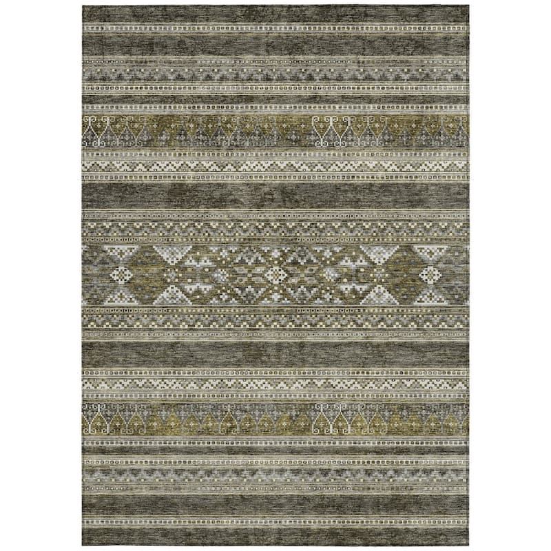 HomeRoots Southwestern Transitional Rectangle Outdoor Rug