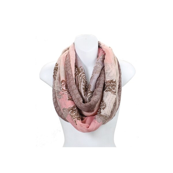Paisley Wide Infinity Scarf Lightweight. Opens flyout.