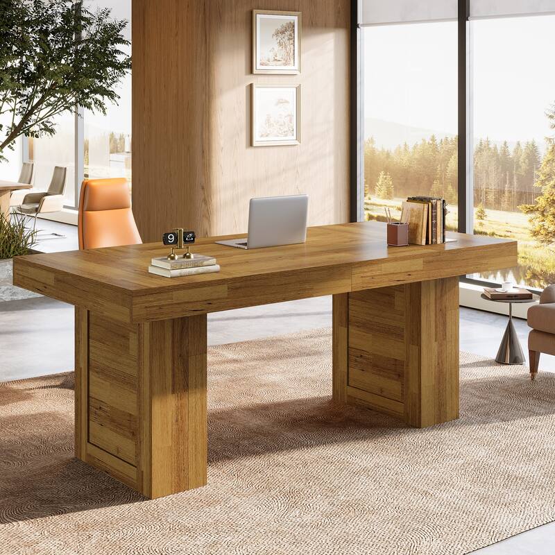 Large Executive Desk, Computer Desk, Home Office Writing Table, Conference Table Business Workstation for Working, Meeting
