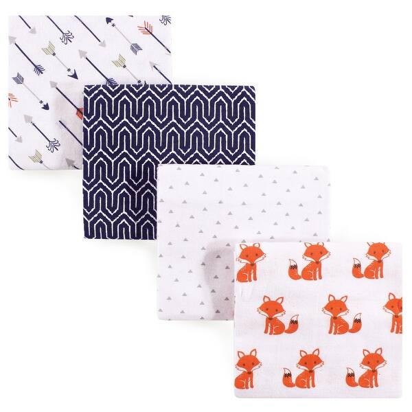slide 1 of 1, Hudson Baby Infant Boy Cotton Flannel Receiving Blankets, Foxes, One Size - Foxes - One Size One Size - Foxes