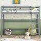 preview thumbnail 3 of 9, Grey Twin Size Pine Wood High Loft Bed with Ladder