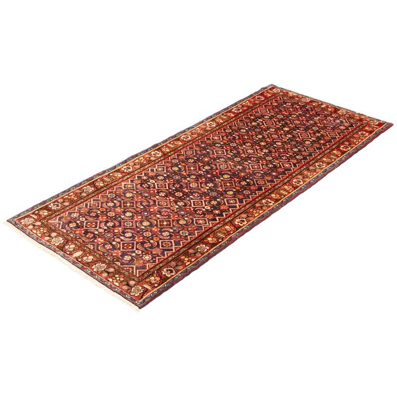 ECARPETGALLERY Hand-knotted Andelz Navy Wool Rug - 3'7 x 8'4