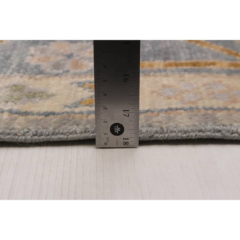 ECARPETGALLERY Hand-knotted Modern Oushak Grey Wool Rug - 10'2 x 13'11