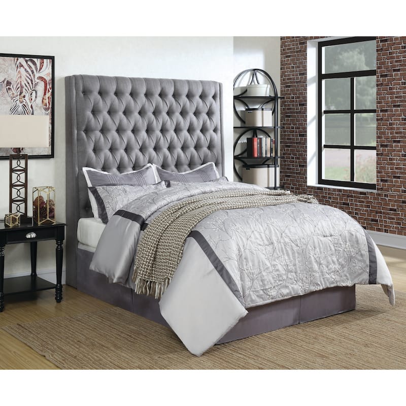 Leiden Button-tufted Upholstered Tall Headboard