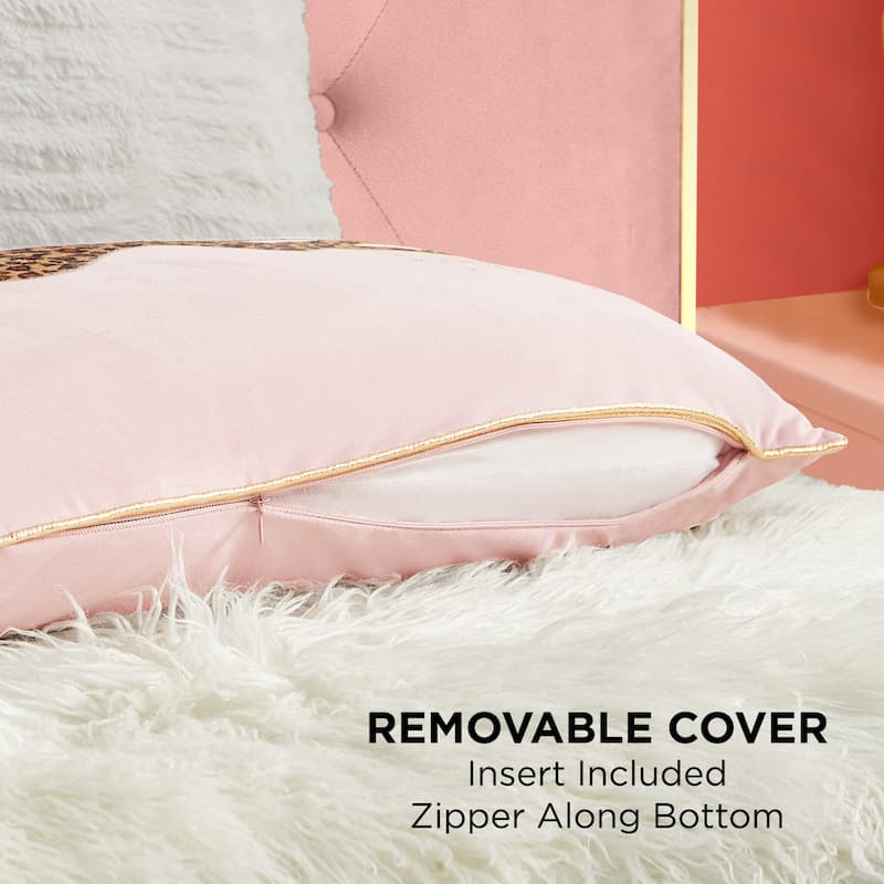 Juicy Couture Velvet Cheetah Pillow 14" x 24"