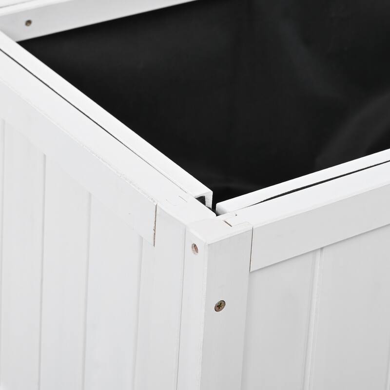 Mini Wooden Cold Frame, Compact 2 Doors Greenhouse with Raised Bed and Wheels, Outdoor Wood Planter with Drainage