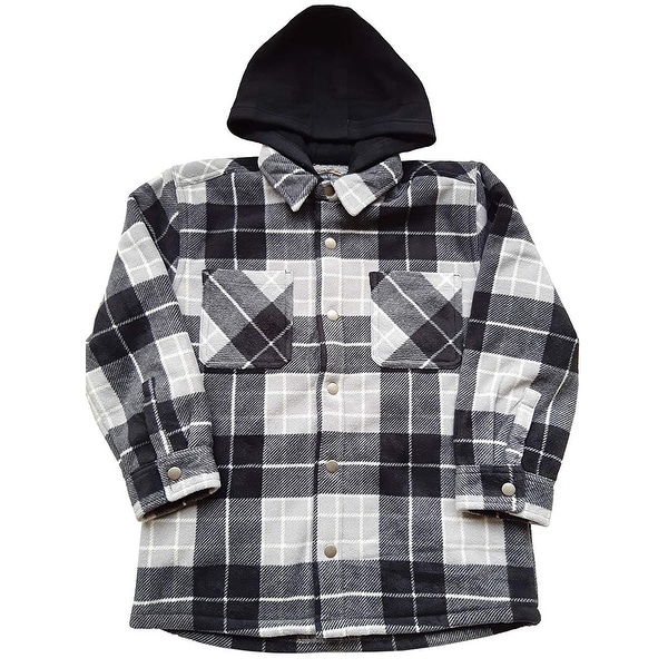 Freedom Foundry Boys Super Plush Sherpa-Lined Flannel Shirt Jacket