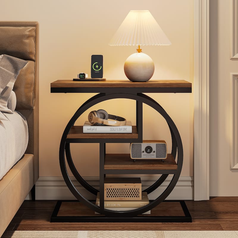 4-tier Narrow Side End Table for Living Room Bedroom