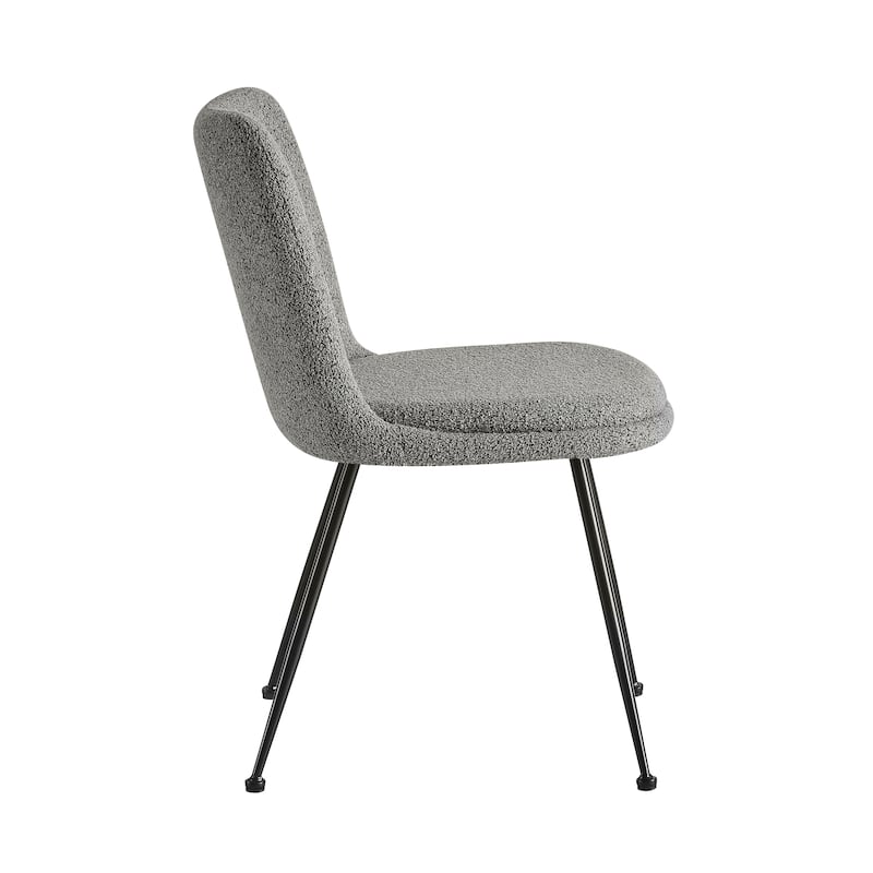 Porthos Home Soren Fabric Armless Dining Chairs with Steel Legs, Set of 2