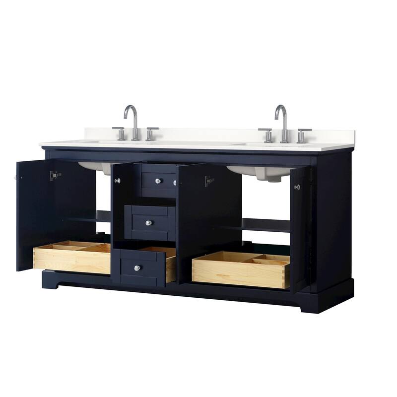 Avery 72-inch Double Vanity, Quartz Top
