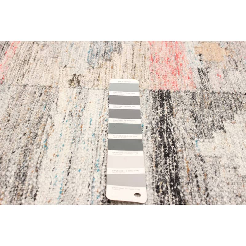 ECARPETGALLERY Flat-Weave Ankara FW Grey Wool Kilim - 5'1 x 8'0