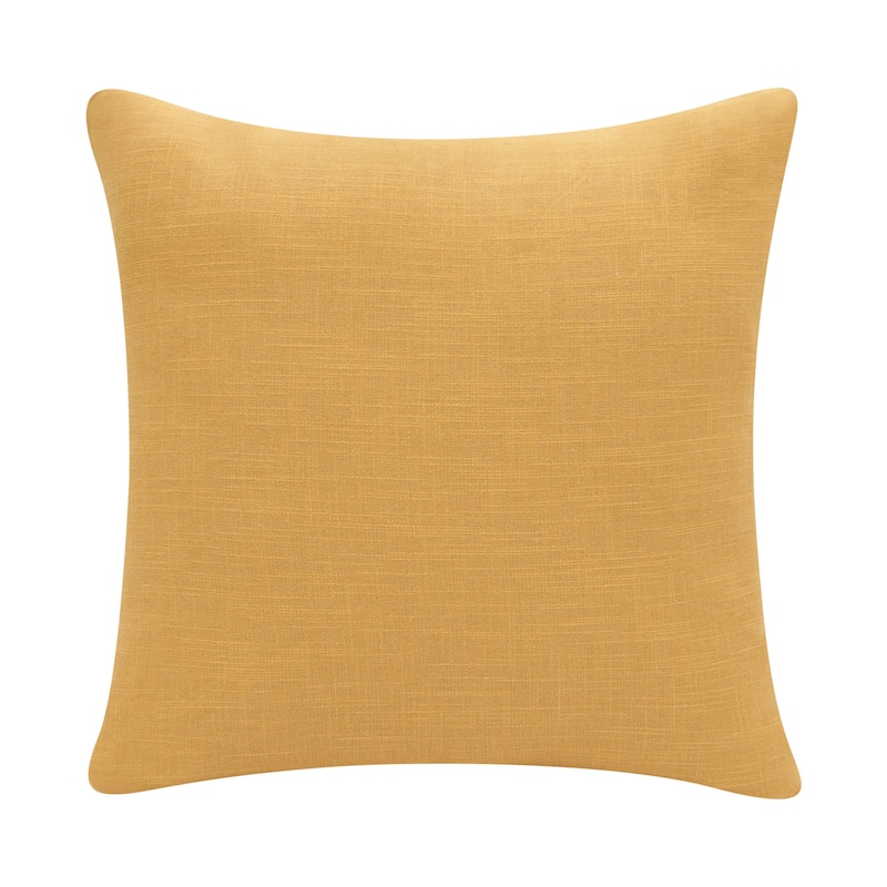 HomeRoots 20" X 20" Yellow And Ivory 100% Cotton Abstract Zippered Pillow
