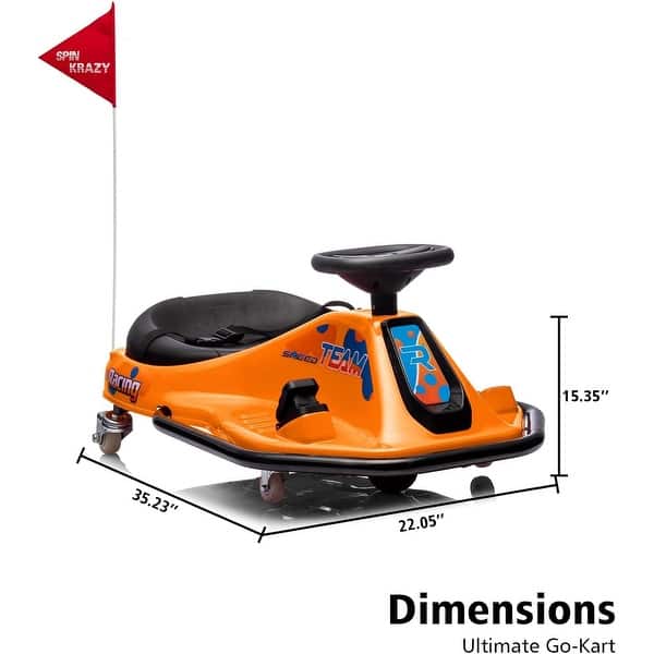 dimension image slide 4 of 6, 24V Ride On Drifting Go Kart