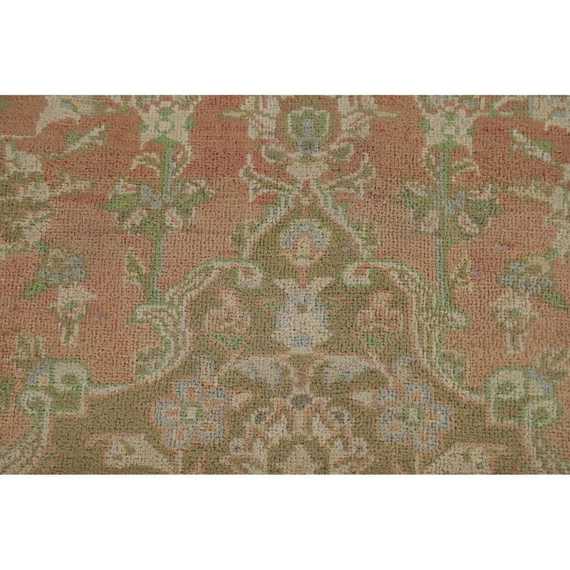 Traditional Kashan Distressed Vintage Persian Rug Handmade Wool Carpet - 9'4" x 13'1"