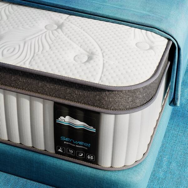 slide 2 of 11, Full /Queen /King Size Mattress,12/14 Inch Hybrid Memory Foam and Pocketed Springs Mattress Full