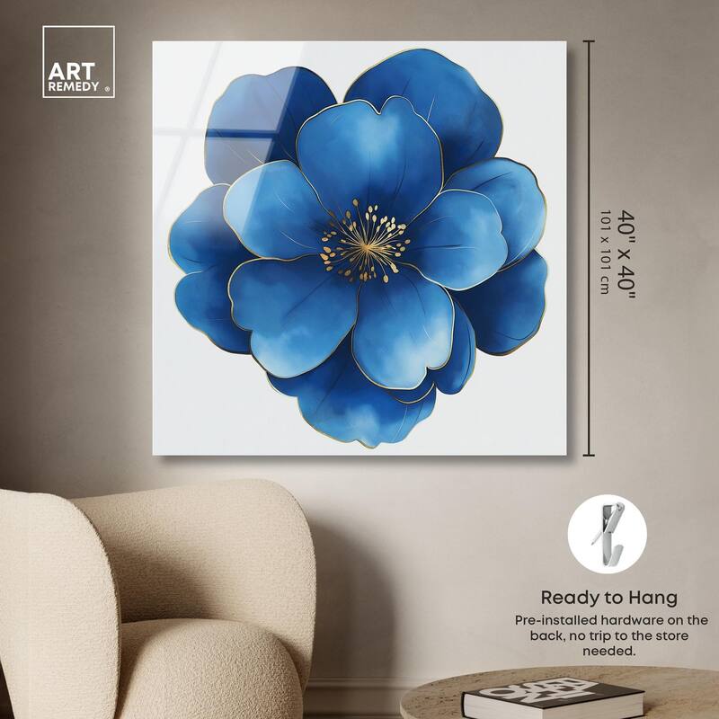Blue Brilliance I Acrylic by Art Remedy, Ready to Hang