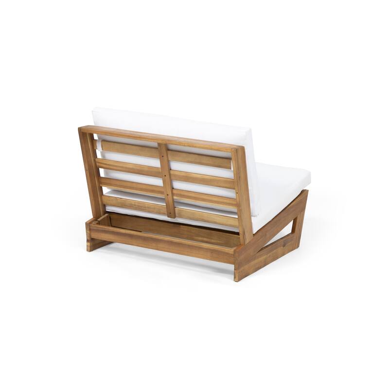 Sherwood Acacia Wood Outdoor Lounge Chairs and 50,000 BTU Square Propane Fire Pit by Christopher Knight Home