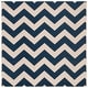 preview thumbnail 31 of 165, SAFAVIEH Courtyard Joycelyn Indoor/Outdoor Patio Rug 4' x 4' Square - Navy/Beige