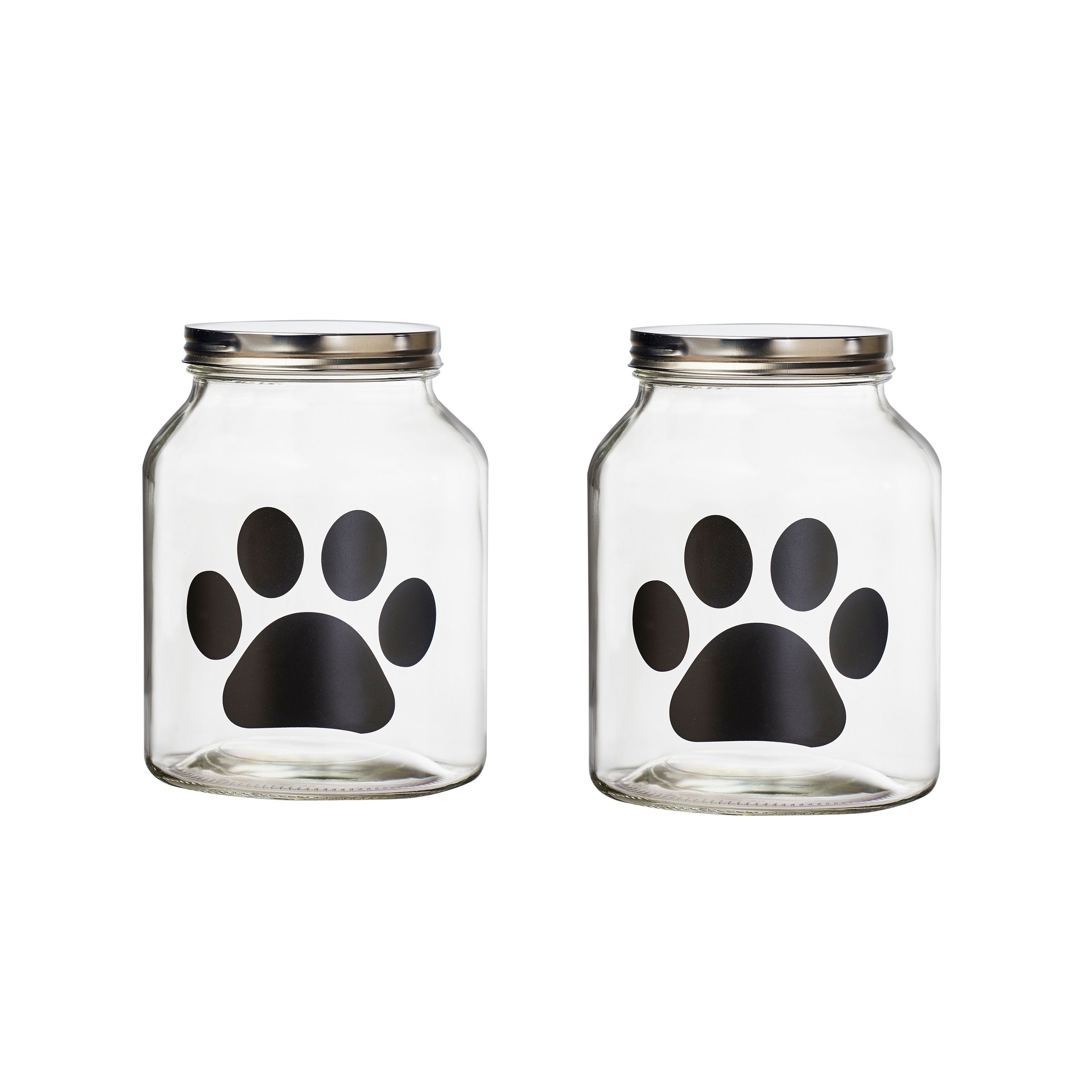 Amici Pet Buddy Chalkboard Paw Glass Storage Canister