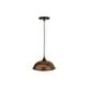 preview thumbnail 3 of 3, Hammered Copper 10.5" Dome Pendant Light in Oil Rubbed Bronze (L100DB)