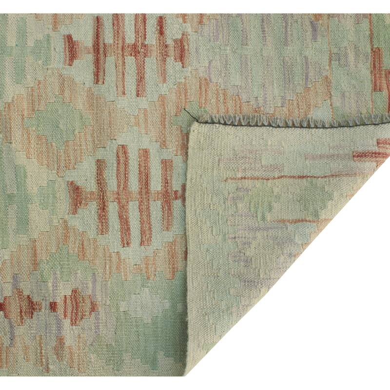 Sun Faded Flatweave Rosetta Rust/Beige Runner - 2'8" x 9'7"