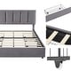 preview thumbnail 41 of 123, Javlergo Bed Frame with Storage Drawers Upholstered Platform Bed Frame with Adjustable Headboard