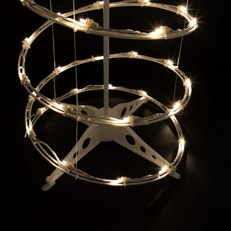 6ft LED Spiral Cone Tree Christmas Decoration Warm White Lights