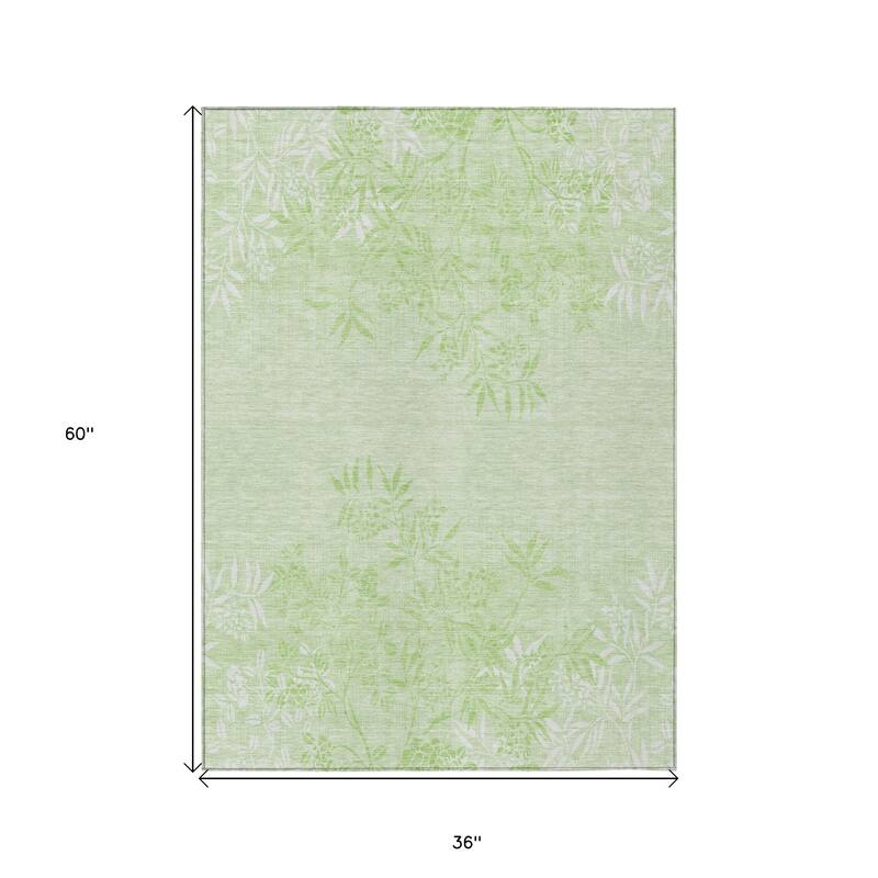 HomeRoots Floral Transitional Rectangle Outdoor Rug