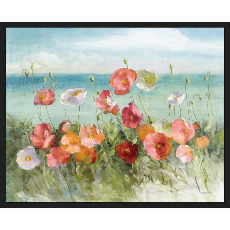Coastal Poppies Light Framed Poster