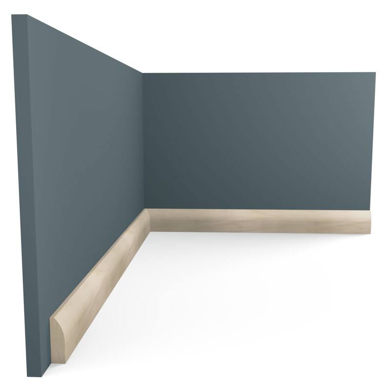 WM827: 3/8-in D x 1-1/4-in W x 96-in L Americraft Solid Hardwood Stain Grade Modern Stop Moulding