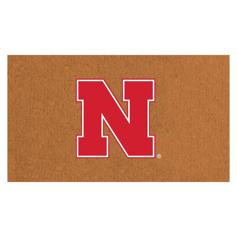 University of Nebraska Full Color Indoor/Outdoor Coir Mat - 28" x 16"