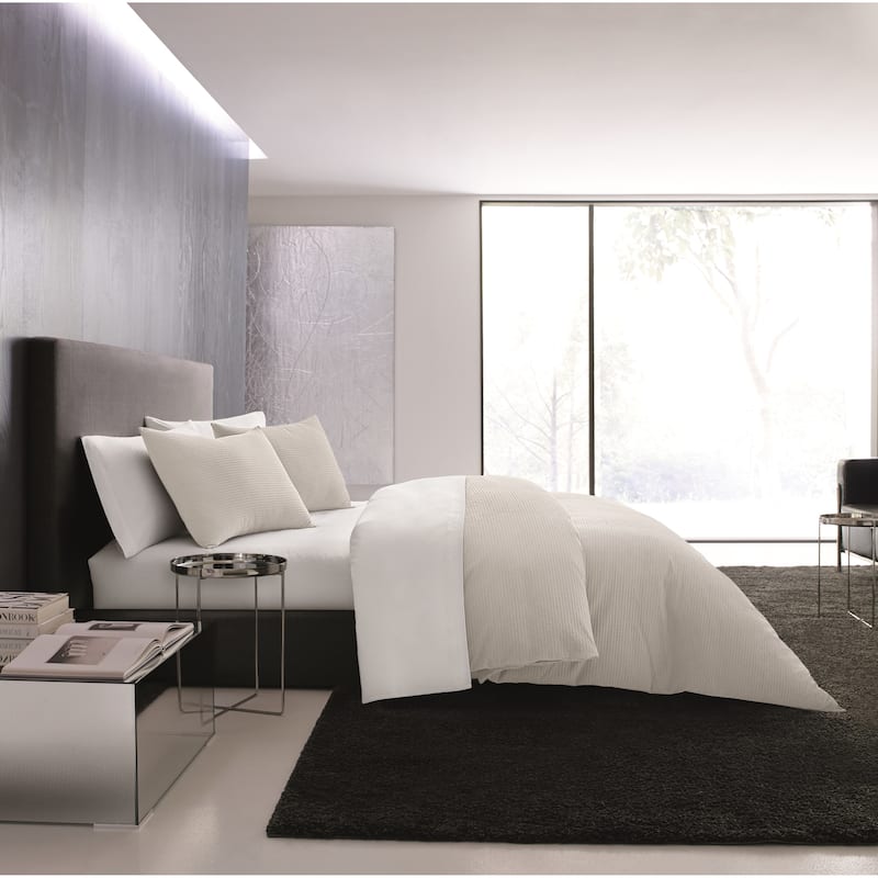 Vera Wang Waffle Pique Cotton Duvet Cover Set