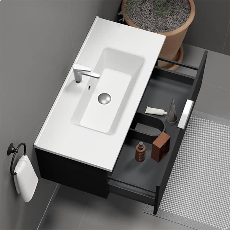 Nameeks Bodrum-3918-W Bodrum 40" Wall Mounted Single Basin Vanity Set