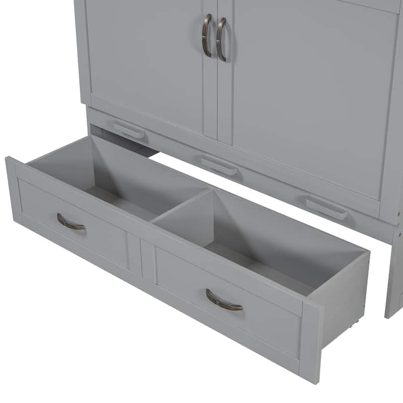 Space-Saving Murphy Bed with USB Ports and Large Drawers
