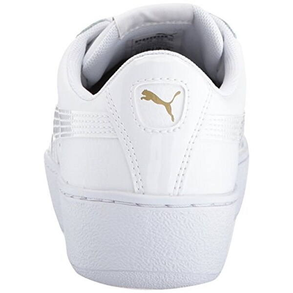puma vikky platform black white metallic gold