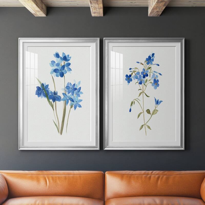 Blue Blossom Botanical I Premium Framed Print - Ready to Hang