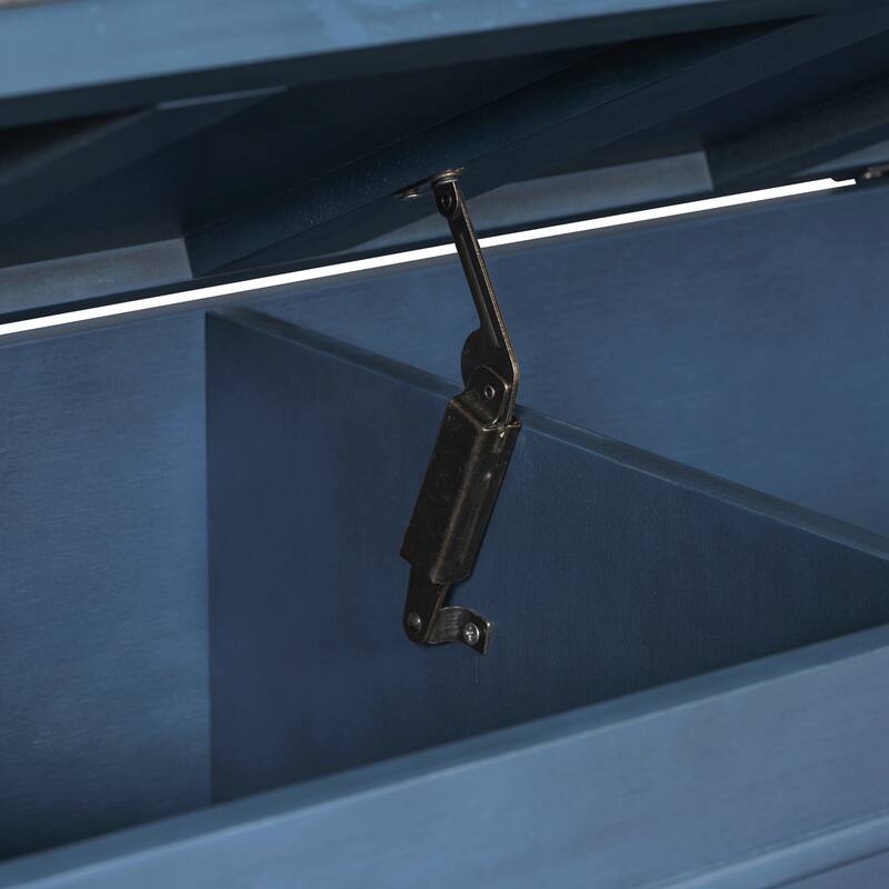 Rustic Style Solid wood Entryway Multifunctional Storage Bench with Safety Hinge