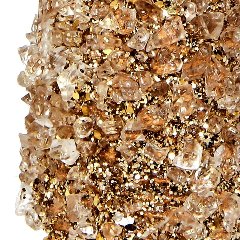 12" Metallic Chunky Iced Cone Tree