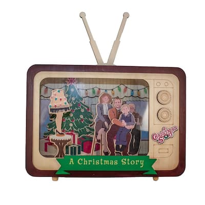 Kurt Adler 7-Inch A Christmas Story Battery Operated LED Lighted Musical TV Table Piece