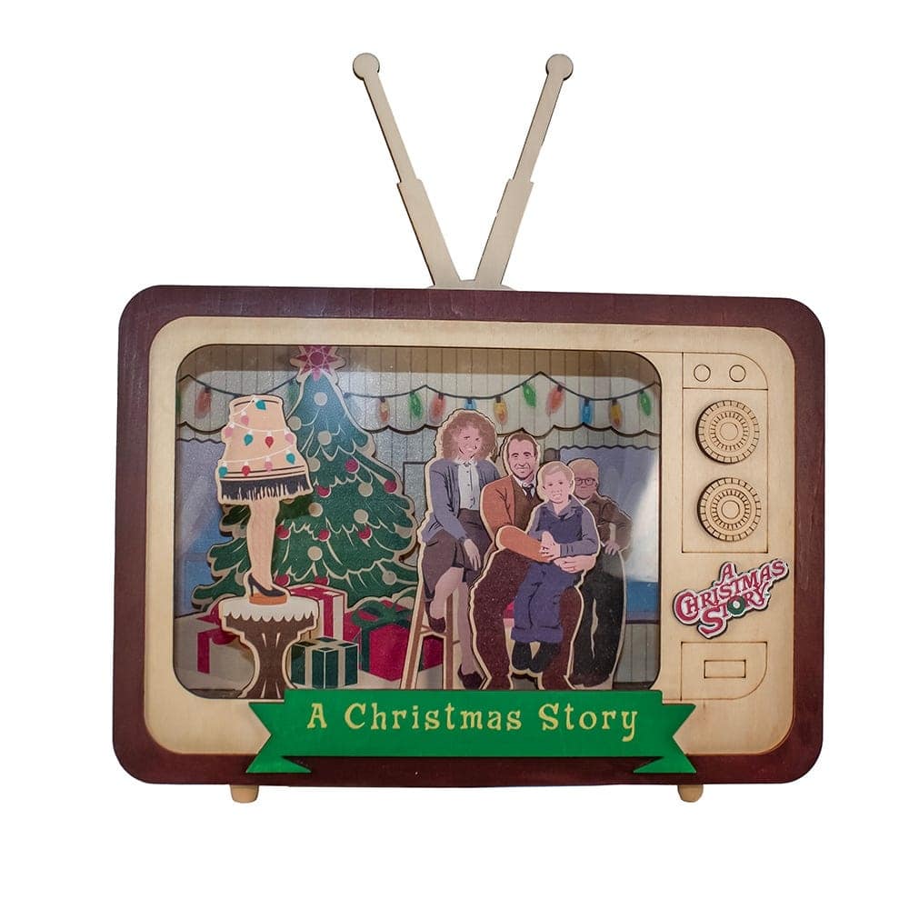 Kurt Adler 7-Inch A Christmas Story Battery Operated LED Lighted Musical TV Table Piece