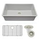 preview thumbnail 2 of 10, Lexicon Drop-In Quartz 32 Inch Single Bowl Kitchen Sink Kit