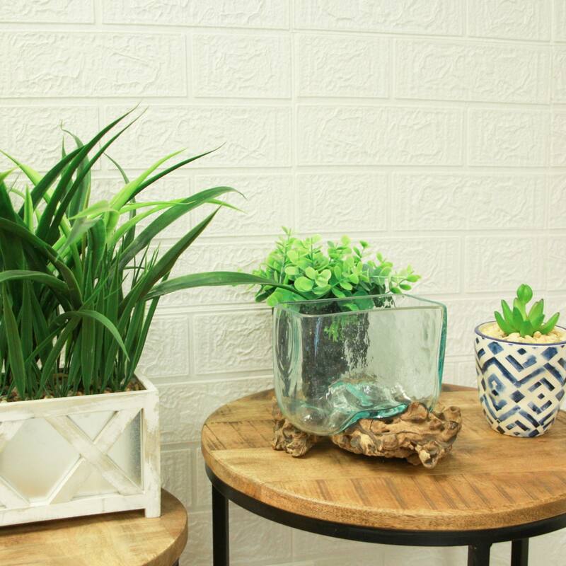 Teak Driftwood Decorative Bowl/Vase - 5.75" High - Home And Patio