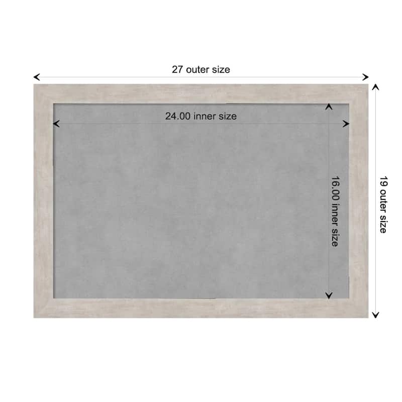 Amanti Art Marred Silver Framed Magnetic Board - Board Size 24x16