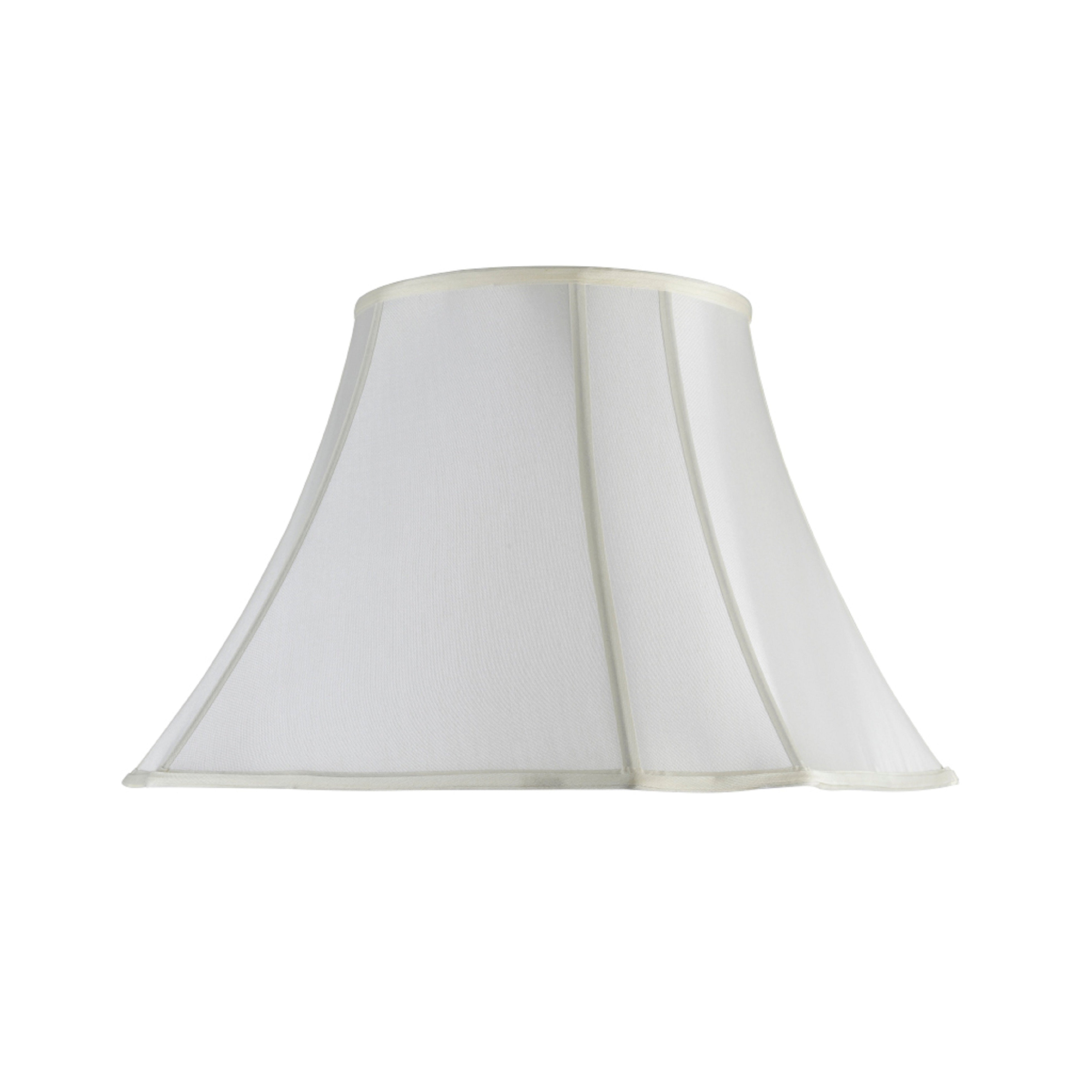 Taupe Large Scallop Bell Lamp Shade 12 Top x 18 Bottom x 18 Slant x-