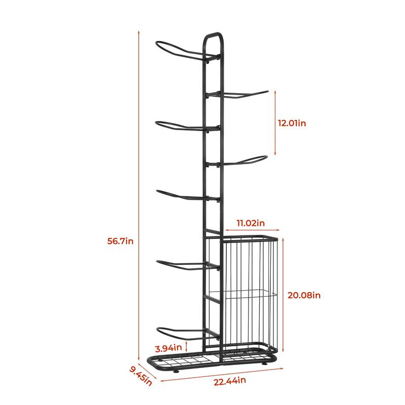 Ball Storage Rack with Basket