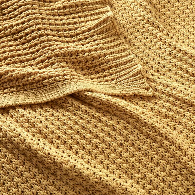 Truly Soft Chunky Knit Organic Throw Blanket