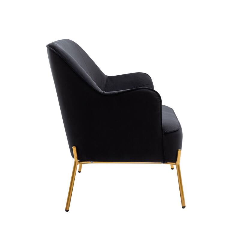 Porthos Home Kyler Loveseat Couch Sofa, Velvet Upholstery, Gold Chrome Legs