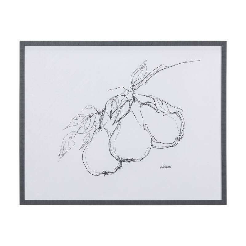 Fruit Sketch Pear Framed Art Print
